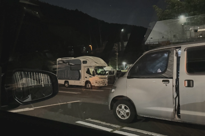 第1駐車場の中から撮った写真