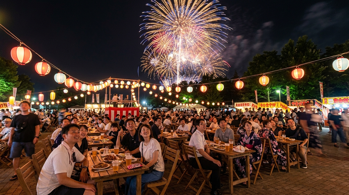 えべつ花火大会の観覧席エリアのイメージ